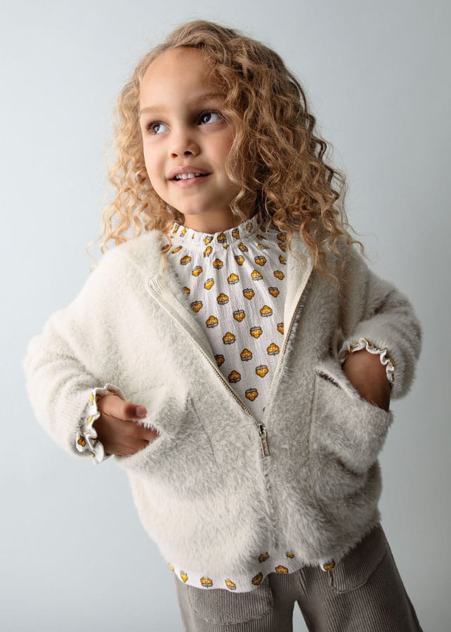 Ζακετα πλεκτη γουνα