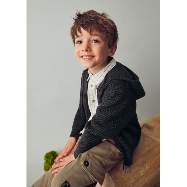 Ζακετα πλεκτη κουκουλα