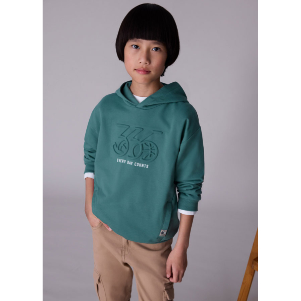 Πουλοβερ αναγλυφo με κουκουλα