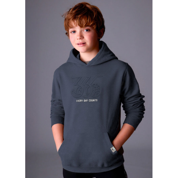 Πουλοβερ αναγλυφo με κουκουλα