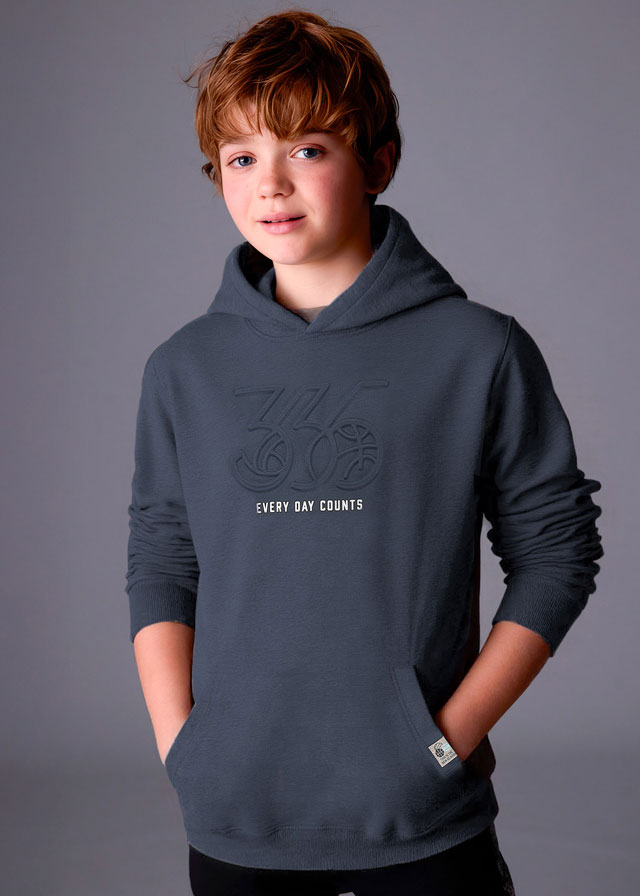 Πουλοβερ αναγλυφo με κουκουλα