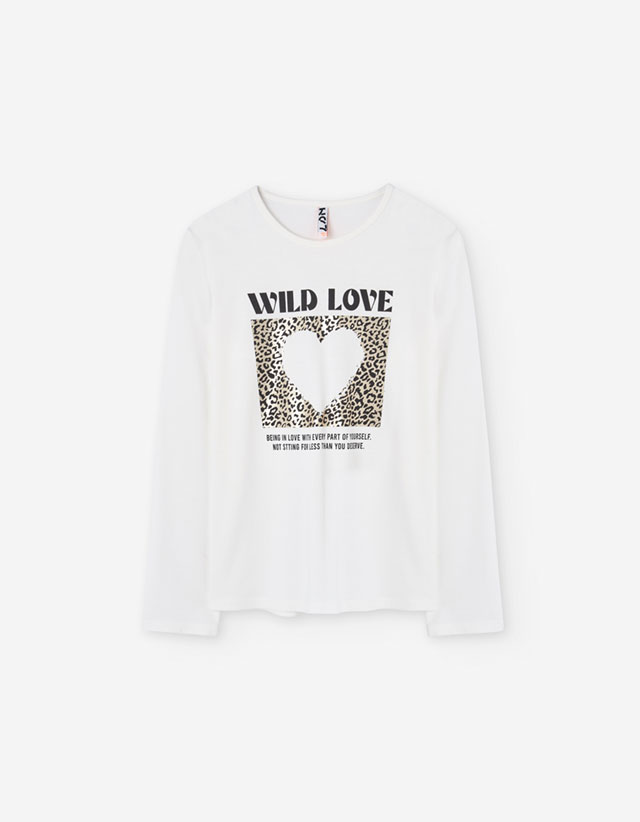 PK5 LS TSHIRT JERSEY ECRU 8-16