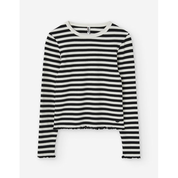 PK5 LS TSHIRT RIB BLACK 8-16