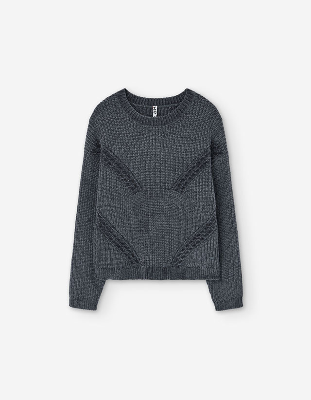 PK5 SWEATER CHENILLE DARK GREY 8-16