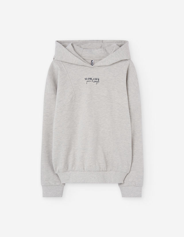 PK5 SWEATER FLEECE LIGHT GREY MELAN 8-16