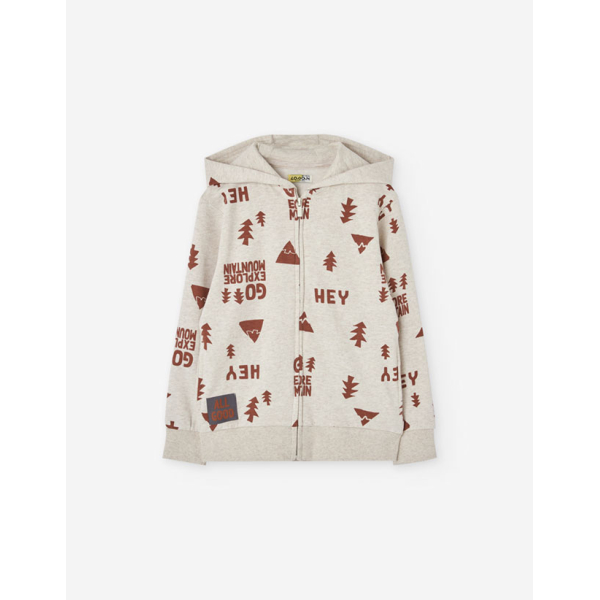 PK6 JACKET HOODIE FLEECE BEIGE 2-7Y