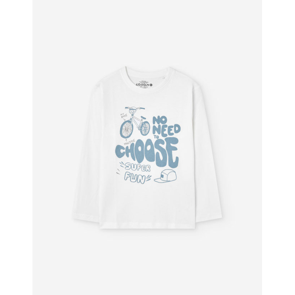 PK8 LS TSHIRT JERSEY ECRU 3-11/12Y