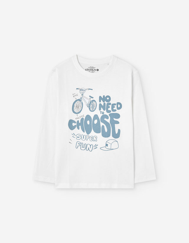 PK8 LS TSHIRT JERSEY ECRU 3-11/12Y