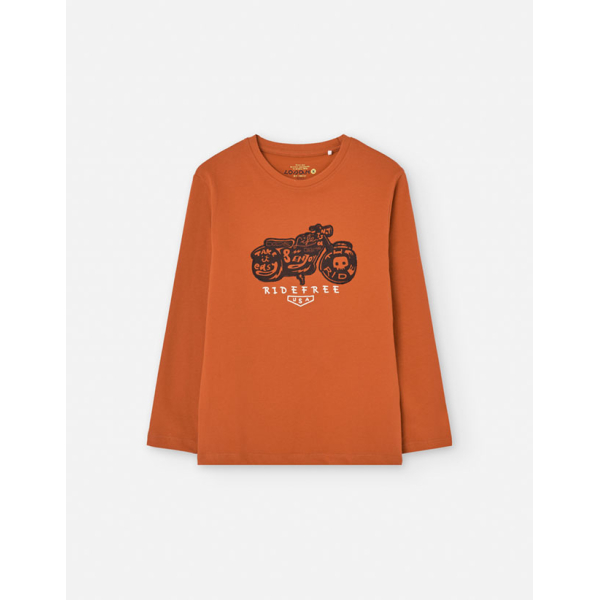 PK6 LS TSHIRT JERSEY DARK ORANGE 2-7Y