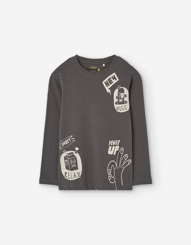 PK6 LS TSHIRT JERSEY GREY 2-7Y