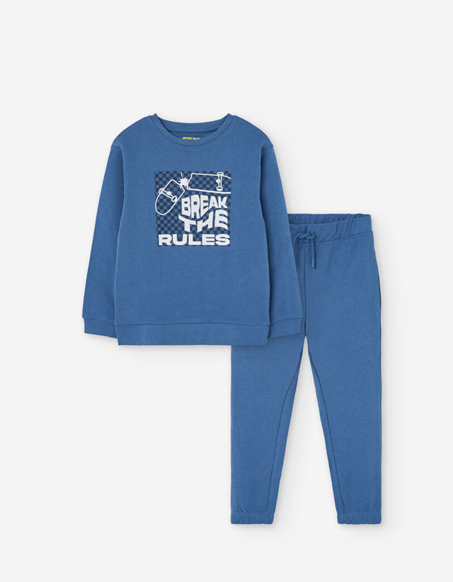 PK6 SET JOGGING FLEECE DARK BLUE 2-7Y