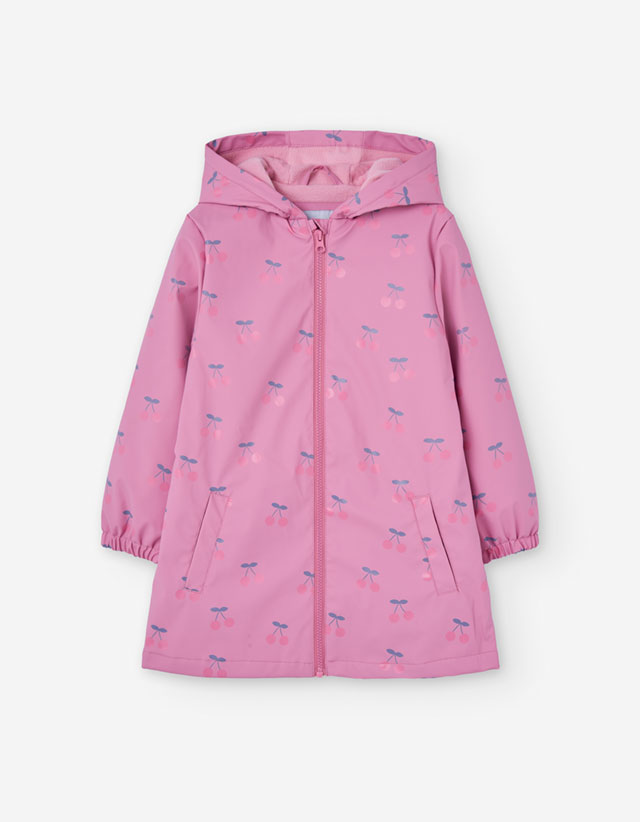 PK6 PARKA POLYURETHANE DARK PINK 2-7Y