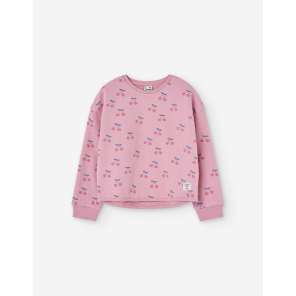 PK6 SWEATER FLEECE AOP LIGHT PINK 2-7Y