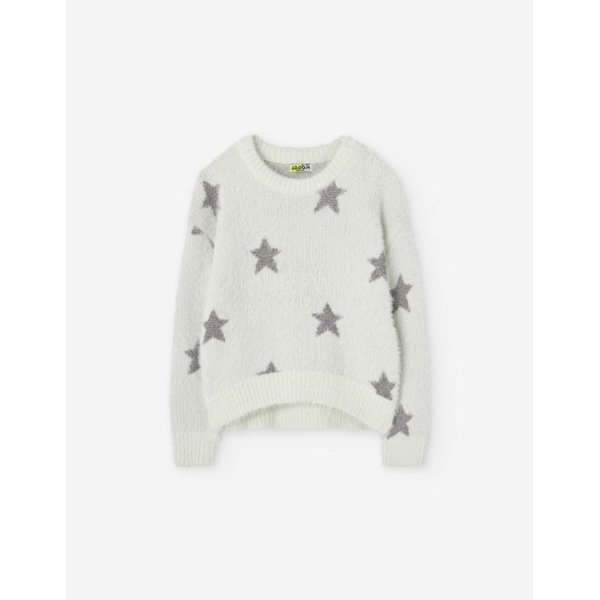 PK6 SWEATER KNIT ECRU 2-7Y