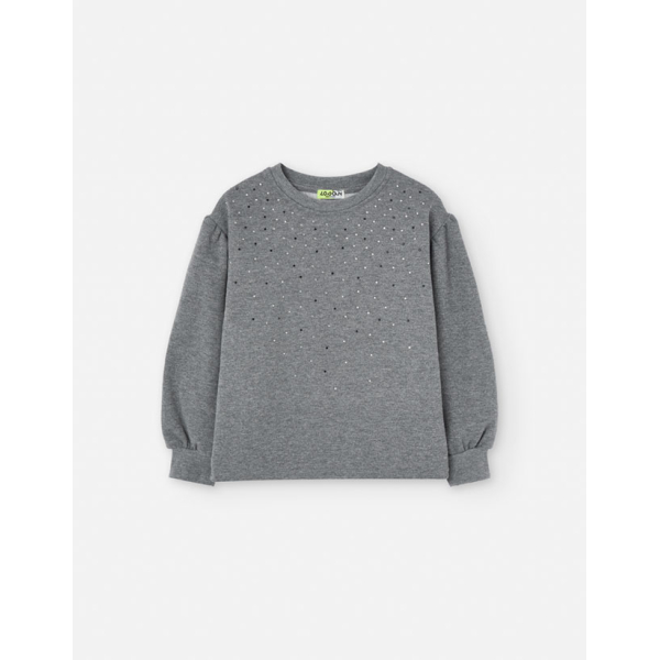 PK6 SWEATER FLEECE GREY MELANGE 2-7Y