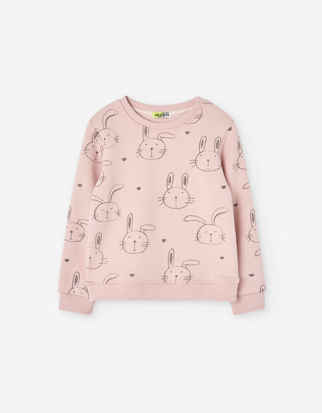 PK6 SWEATER FLEECE LIGHT PINK 2-7Y