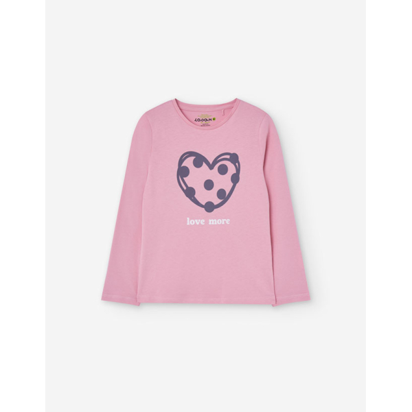 PK8 LS TSHIRT JERSEY PINK 3-11/12Y