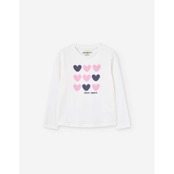 PK8 LS TSHIRT JERSEY ECRU 3-11/12Y