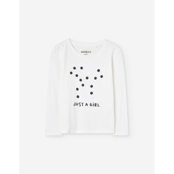 PK6 LS TSHIRT JERSEY ECRU 2-7Y