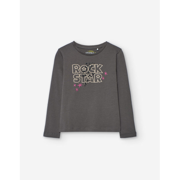 PK6 LS TSHIRT JERSEY DARK GREY 2-7Y