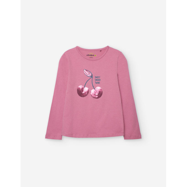 PK6 LS TSHIRT JERSEY DARK PINK 2-7Y