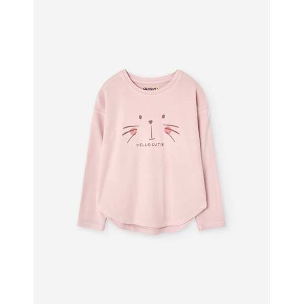 PK6 LS TSHIRT JERSEY LIGHT PINK 2-7Y