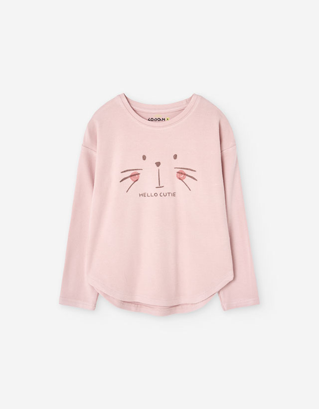 PK6 LS TSHIRT JERSEY LIGHT PINK 2-7Y