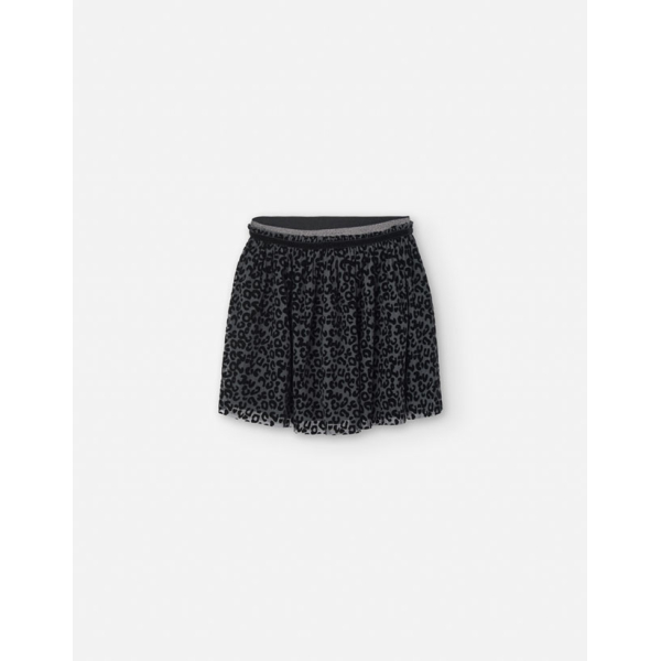 PK6 SKIRT TULLE AOP BLACK 2-7Y