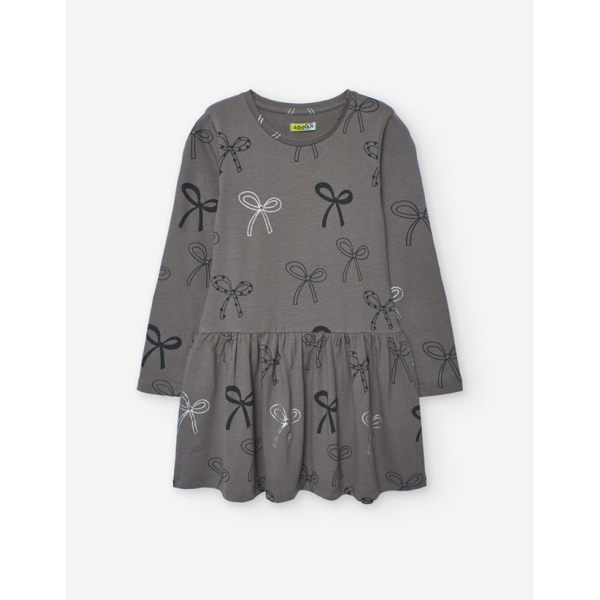 PK6 LS DRESS JERSEY AOP GREY 2-7Y