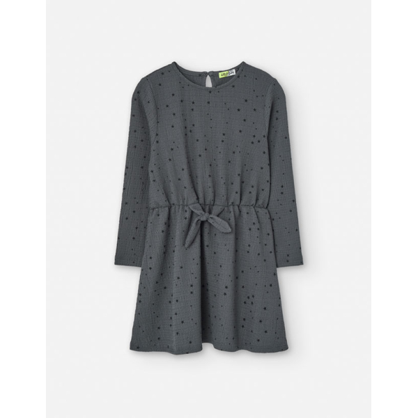 PK6 LS DRESS JERSEY AOP GREY 2-7Y