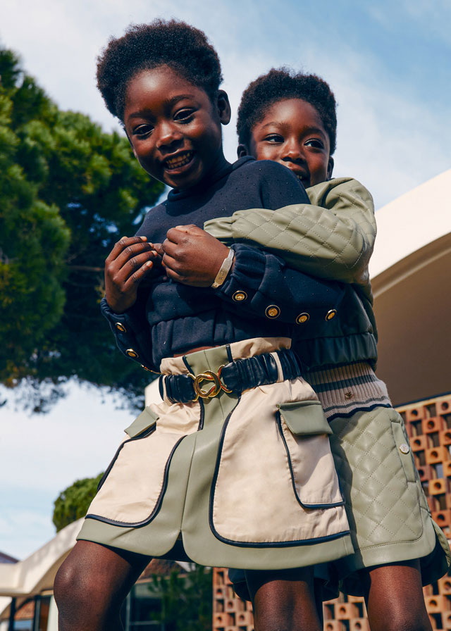 Φουστα καπαρντινε συνδυασμενη