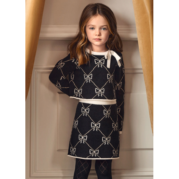 Σετ φουστα πλεκτη ζακαρ