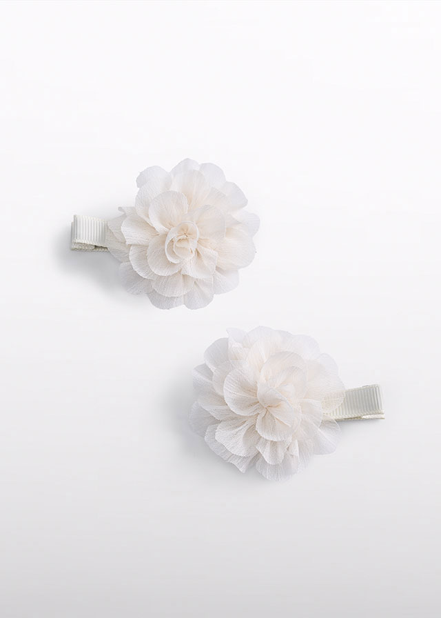 Σετ 2 τσιμπιδακια λουλουδ γαζ