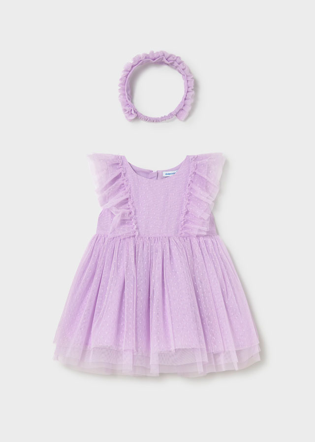 Φορεμα τουλι με κορδελα