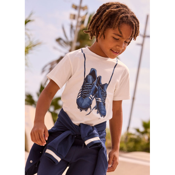 Μπλουζα κοντομανικη παπουτσια