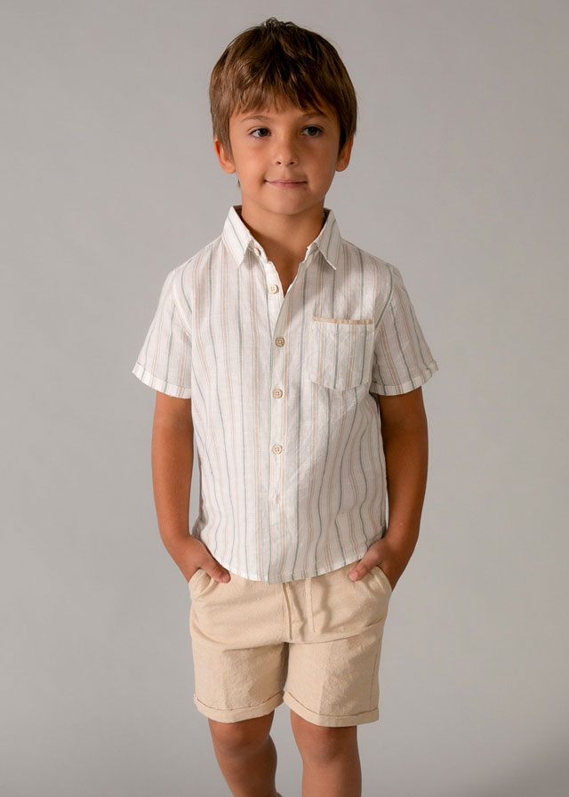 Σετ βερμουδα λινη suiting