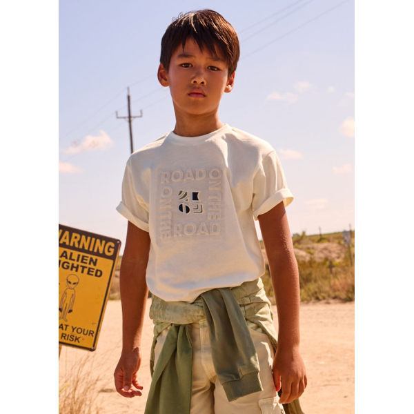 Μπλουζα κοντομ αναγλυφη επιση