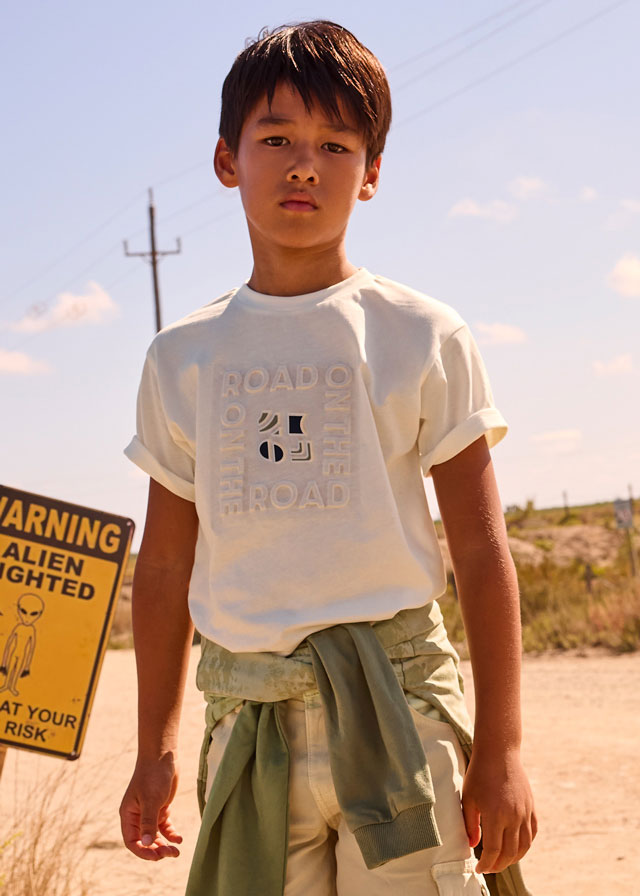 Μπλουζα κοντομ αναγλυφη επιση