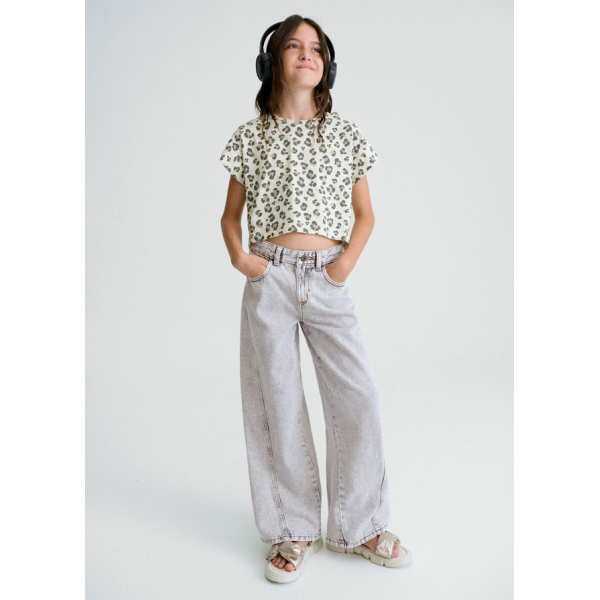 Παντελονι μακρυ τζιν wide leg