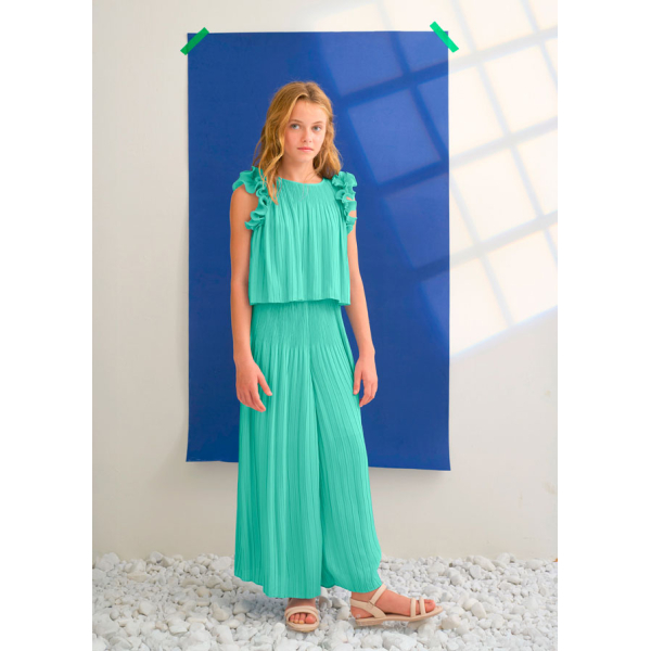 Σετ παντελονι γαζα πλισε