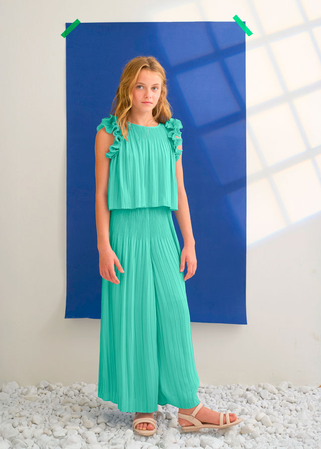 Σετ παντελονι γαζα πλισε